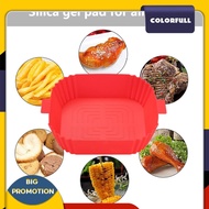 [Colorfull.sg] Silicone Air Fryers Oven Baking Tray Non-stick Disk Square for Home Kitchen Tool
