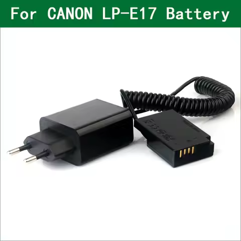 DR-E18 DC Coupler LP-E17 Dummy Battery USB-C Type-C Cable for CANON Cameras EOS R100 R8 R50 R10 RP 2