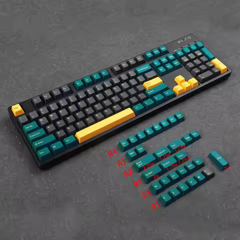 PBT Double Shot Keycaps Marrs Green Nautilus Darling OEM Profile For MX Mechanical Keyboard 104 96 8