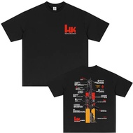 [Tersedia] Baju-T lelaki dengan corak Heckler & Koch HK416, model 2026 Sprin - Pakaian kasual berkua