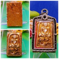 非常精美/稀有的圣物,玉佛寺玉石金粉老崇迪佛牌,绝对值得收藏的圣物已包好非常古典式铜制佛牌壳 Vintage,Religious Ner Yok Phra Somdej, Wat Phra Keaw