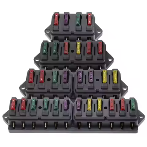 Car Fuse Holder 4/6/8/10/12 Way Circuit With A Fuse Standard ATO Blade Fuse Box Block Holder 12V 32V