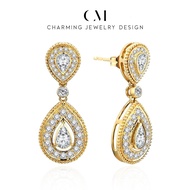 ◀Charming Pear Cut 15*3mm Moissanite Earrings for Women Solid 18K 14K 10K Passed the Daimond Tes a❧