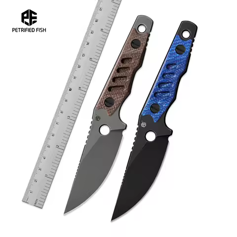 Petrified Fish PFE18 L Bison Fixed Blade Knife Daggers N690 Steel Tactical Multi-tool Hunting Fishin