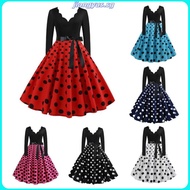 Women Midi Dress Lace Up Tight High Waist Sleeveless Dress A-line Loose Hem Retro 50s 60s Lady Prom 