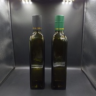 HIJAU BKMJKH500 500ml green marjan glass bottle with screw cap 500ml square glass bottle/ 500ml glas