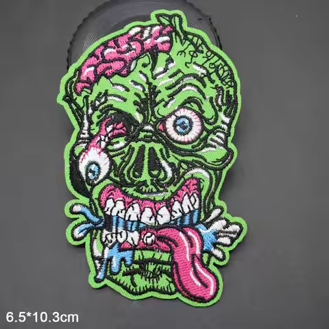 Ugly Zombie Hunter Fingers Hand Iron On Embroidered Clothes Patches For Clothing Stickers Garment Wh