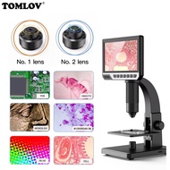 TOMLOV แว่นขยายขยายแบบต่อเนื่องกล้องจุลทรรศน์ดิจิตอล USB 7 "2000X สำหรับอุตสาหกรรมการบัดกรีแว่นขยายอ