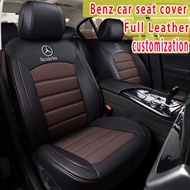 Benz, full leather custom full surround car seat cover, Mercedes Benz E/C/A/S series CLA GLA GLC GT special seat cover