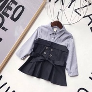 KEMEJA GA2637 MILAN TOP BLACK IMPORTED KOREAN GIRLS' TOP SHIRT COOL BLACK GOOD