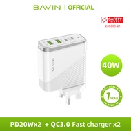 GaN Charger BAVIN Fast Charging Travel Wall Adapter Charger Plug Fast Charging PD/USB