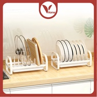 Vhome Kitchen dish storage rack stainless steel bowl rack countertops household plates plates basket