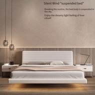 HOMIE LIFE Suspended leather bed frame wabi-sabi เตียงนอน 6 ฟุต 5 ฟุต bedroom เตียงมินิมอล H54