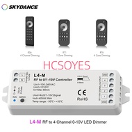 Skydance L4-M RF to 4 Channels 0-10V LED Dimmer 0-10V converter, 2.4G single color RS6 / RT1 / RT6 d