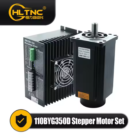 3Phase AC Stepper Motor Kit 110mm 20N.m 110BYG350D 3M2280-10A Driver 220V Hybrid 6.8A CNC Router Tab