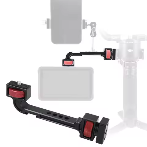 Adjustable Gimbal Monitor Mount Cold Shoe Mount with 1/4 Holes for DJI Ronin RS 2 / RSC 2/ SC/S Zhiy