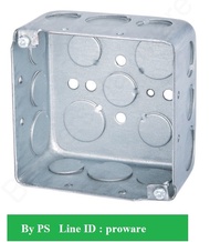 สแควบ็อกซ์ตื้น square box ตื้น กล่องต่อสายไฟฟ้าขนาด 4"x4" ชนิดตื้น