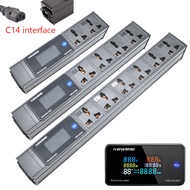PDU Power Strip2-14 Ways Universal 3 pin Power Socket ExtensionC14 Interface Digital Voltmeter Power
