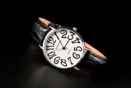來來鐘錶~日本石英機心,復古版紳士錶,清晰阿拉伯數字刻度石英錶,非自動機械錶,真皮製錶帶,帶寬20mm