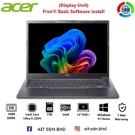 Acer Aspire A14-52MT-59DP 14"FHD+ Laptop Gray Intel Core Ultra 5-226V 16GB 1TB SSD Intel W11 (Displa