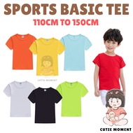 unisex kids tshirt plain short sleeve tshirt kosong budak lelaki kids round neck shirt