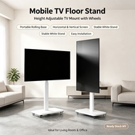 【In Stock】Universal Vesa Mount TV Stand Screen Floor Cart Mobile Rotating Vertical Screen Hanger wit