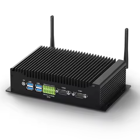 2026 HYSTOU Mini PC DDR4 Win11 Linux Industrial Fanless Rugged Computer Client Server GPIO HD DP Dua
