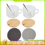 Vintage Coffee Glass Mugs Set of 2, Glass Coffee Tea Cups with Bamboo Lids, Coaster and Spoons,15Oz 