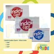 1 pack (50 or 100 pcs) Index Card 3" x 5", 4" x 6", 5" x 8" White Color