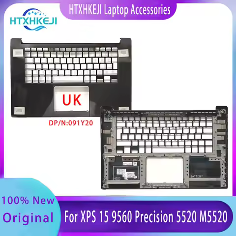 New For Dell XPS 15 9560 Precision 5520;Replacement Laptop Accessories UK Palmrest 091Y20