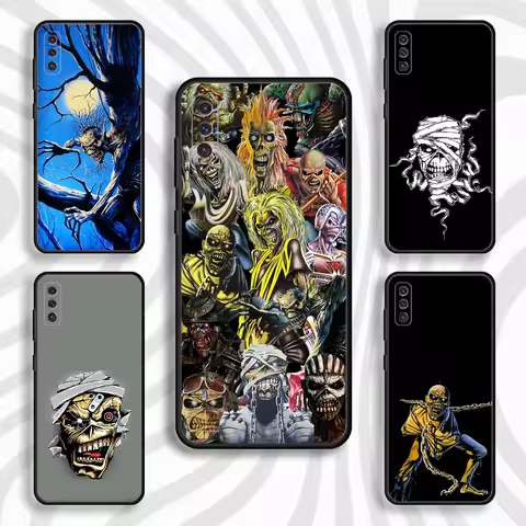 Rock Band I-Irones Logo Phone Case For Samsung S 25,24,23,22,30,21,10,9,Ultra,Plus,Lite,FE,4,5 G Bla