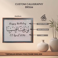 BIRTHDAY GIFT KALIGRAFI KHAT NAMA TULISAN TANGAN + FREE FRAME