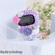 EDIBLE FLOWER~Blink Blink Swarovsky Digital Tasbih