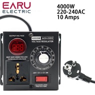 AC 220V 4000W Voltage Regulator Portable Temperature Speed Adjustable Voltage Regulator Compact Vari