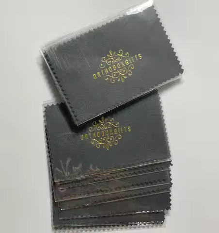 Custom Logo Free 200PCS 10*6.5Cm Silver Polishing Cloth Customize Jewelry Tool Cleaning Opp Bag Indi