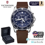 Victorinox Swiss Army 241865 Men's Marverick Chronograph Quartz Leather Strap Swiss Made Watch