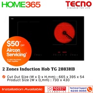 Tecno 2 Zones Induction Hob TG 2883HB - FREE INSTALLATION