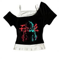 Bakugo Cropped Top - Korean Fashion Gyaru Jojifuku T-Shirt | Gothic Style