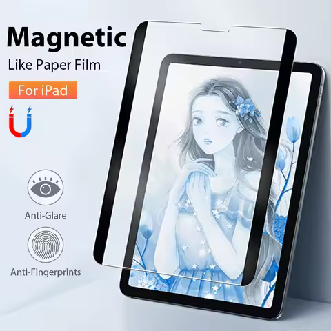 Magnetic Matte Like Paper Film Screen Protector For iPad A16 Mini 7 6 Air 5 4 M3 M2 Pro 11 12.9 13 M