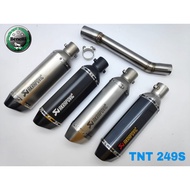 Exhaust Benelli TNT249S 2020 Piping Slip on Muffler Stainless Steel Akrapovic Titanium Black Carbon 