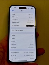 （HOLD)二手 95%新 iphone 16 128gb   香港🇭🇰行貨（黑色）