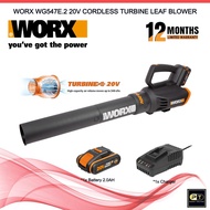 WORX WG547E.2 20V 2 BATTERY CORDLESS TURBINE LEAF BLOWER TWO SPEED POWER SHARE