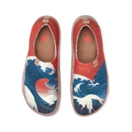 UIN Toledo IX รองเท้าผ้าใบแฟชั่นของผู้หญิงถักรองเท้าส้นเตี้ยศิลปะทาสีรองเท้าเดินทาง