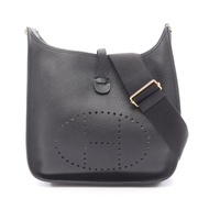 【二手】愛馬仕 HERMES Evelyne 3 Trois PM 單肩背包 056277CC 黑色 其他 Evelyne 3PM 黑色 女士 二手 A