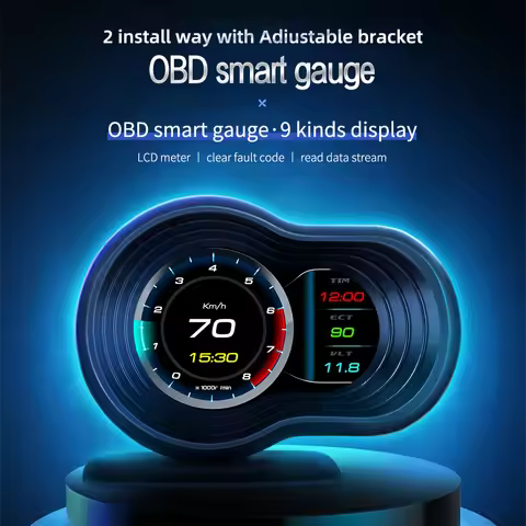 Car Head-up Display F9 OBD Hud On-board computer obd2 LCD Digital Speedometer Gauge Water Temperatur