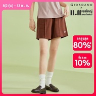 GIORDANO ผู้หญิง ผ้าฝ้ายถักเสื้อกันหนาวตัวอักษรเย็บปักถักร้อยเอวยางยืด Free Shipping 05403455