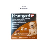 Heartgard Plus dog 51-100LBS 6 Chewables made in USA Exp 10/2027