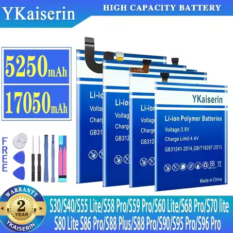 Battery for Doogee S30 S40 S55 Lite S58 S59 S60 S68 Pro S70 Lite S80 Lite S86 S90 S95 S96 Pro S88Plu