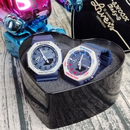 【COUPLE SET GA-2100 #1】GA-2100#BLUE AND GA-2100#BLUE PEPSI, FASHION SPORT WATCH / PREMIUM QUALITY