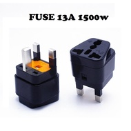 Universal Premium Multi Socket 3 Pin 10A 13A Travel High Amp Safe Plug Converter Adapor Fuse